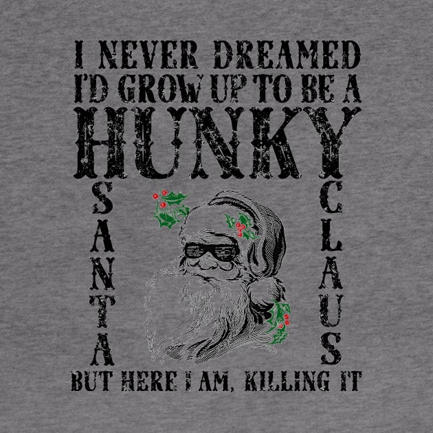 Funny Retro Santa Claus, Sarcastic Christmas Pun by SilverLake